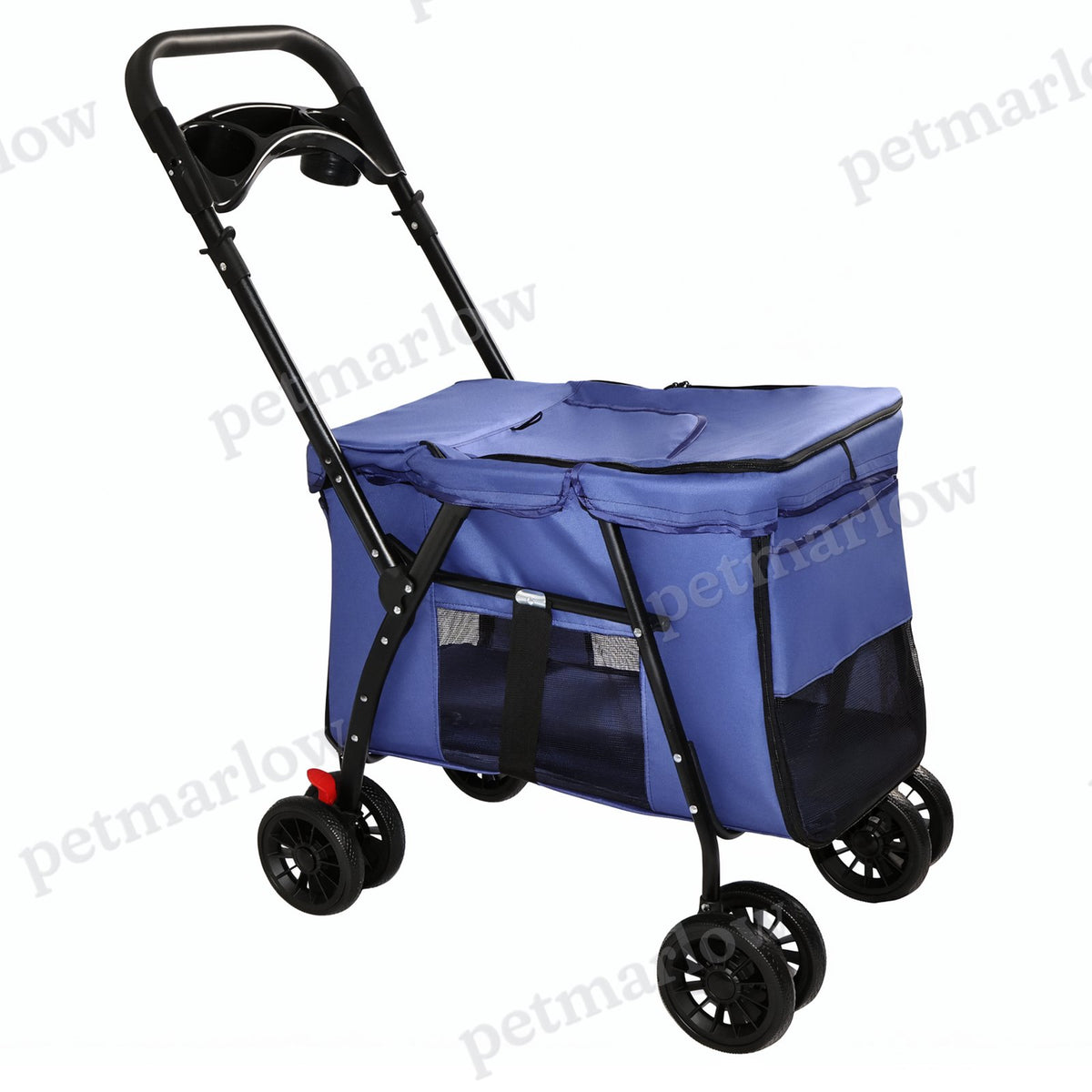 Pet Stroller with Foldable Design and Shockproof Wheels
