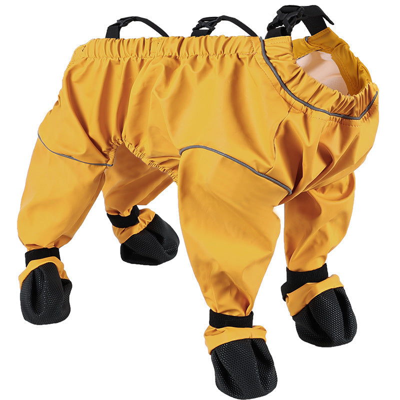 Pet Walking Jumper Boots Outdoor Nylon Dog Shoes Covers – Yellow / XS