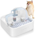 Pet Water Dispenser 3-Tired Standalone Water Bowl Indoor with Dual Pumps Quiet, Filter and Sponge