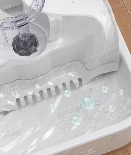 Pet Water Dispenser 3-Tired Standalone Water Bowl Indoor with Dual Pumps Quiet, Filter and Sponge – view 5