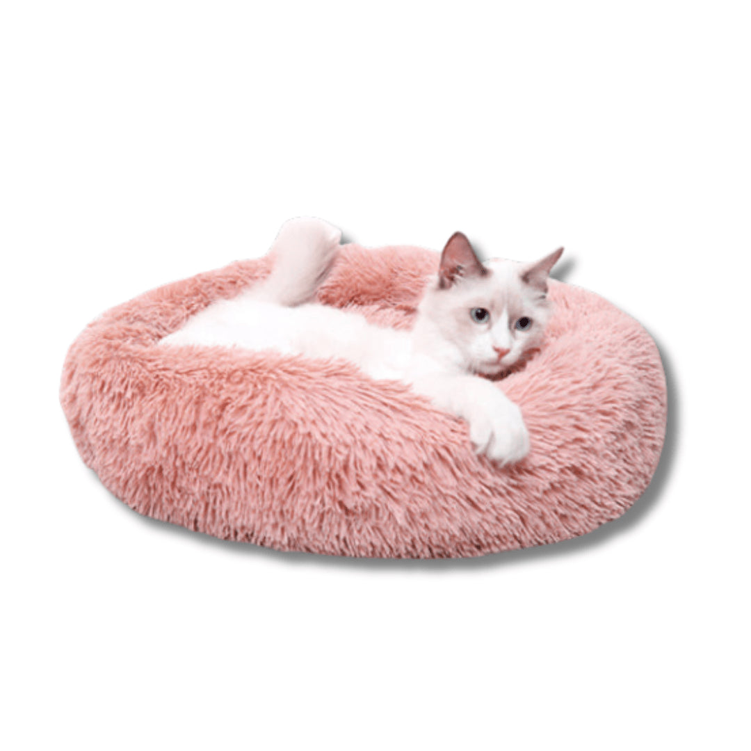 Plush Calming Cat Bed Removable Cover