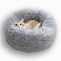 Plush Calming Cat Bed Removable Cover – Light Grey / XS (40cm / 16")