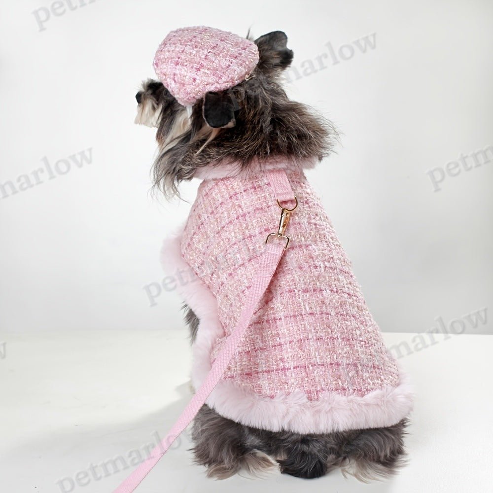 Plush Cape Coat And Hat Set For Small And Medium-Sized Dogs – view 5