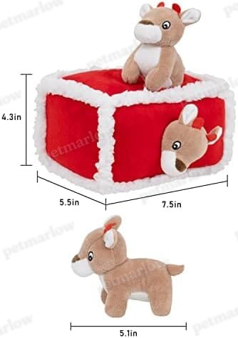 Plush Christmas Dog Toy Pets - Reindeer – view 3