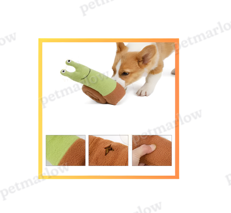 Plush Snail-Shaped Dog Toy with Crinkle Effect and Squeaker – view 5