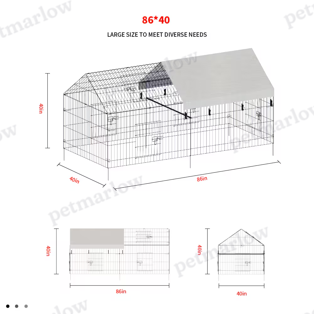 Pointed Wire Chicken Coop for Poultry Breeding – view 2
