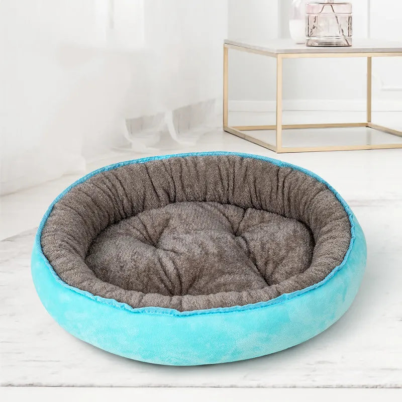 Polka Dot Dog Bed for Comfortable Resting Breaks – Blue / S