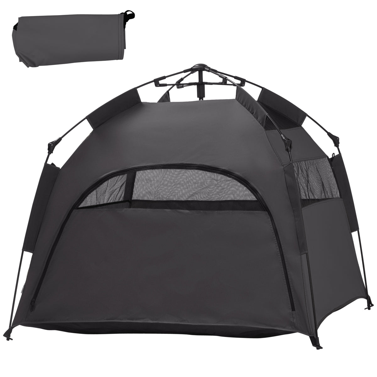 Pop Up Dog Tent for Large Dogs – Dark Gray / 800x140x140 mm