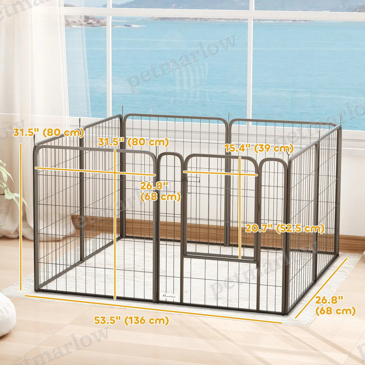 Portable 31.5" Dog Playpen for Indoor and Outdoor Use – view 3