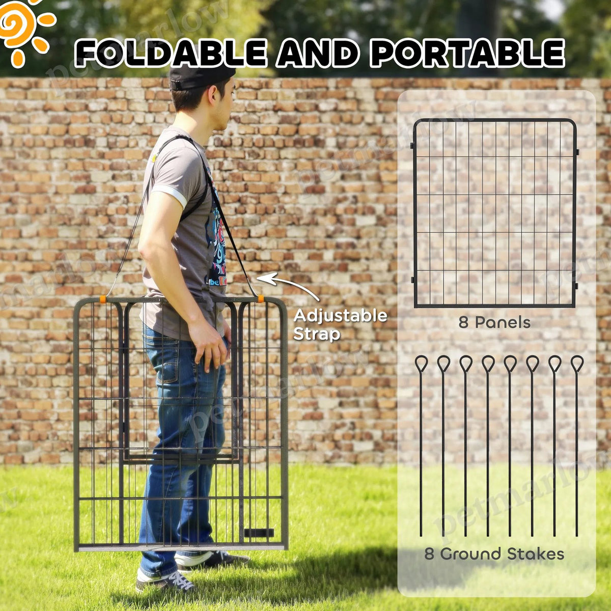 Portable 31.5" Dog Playpen for Indoor and Outdoor Use – view 4
