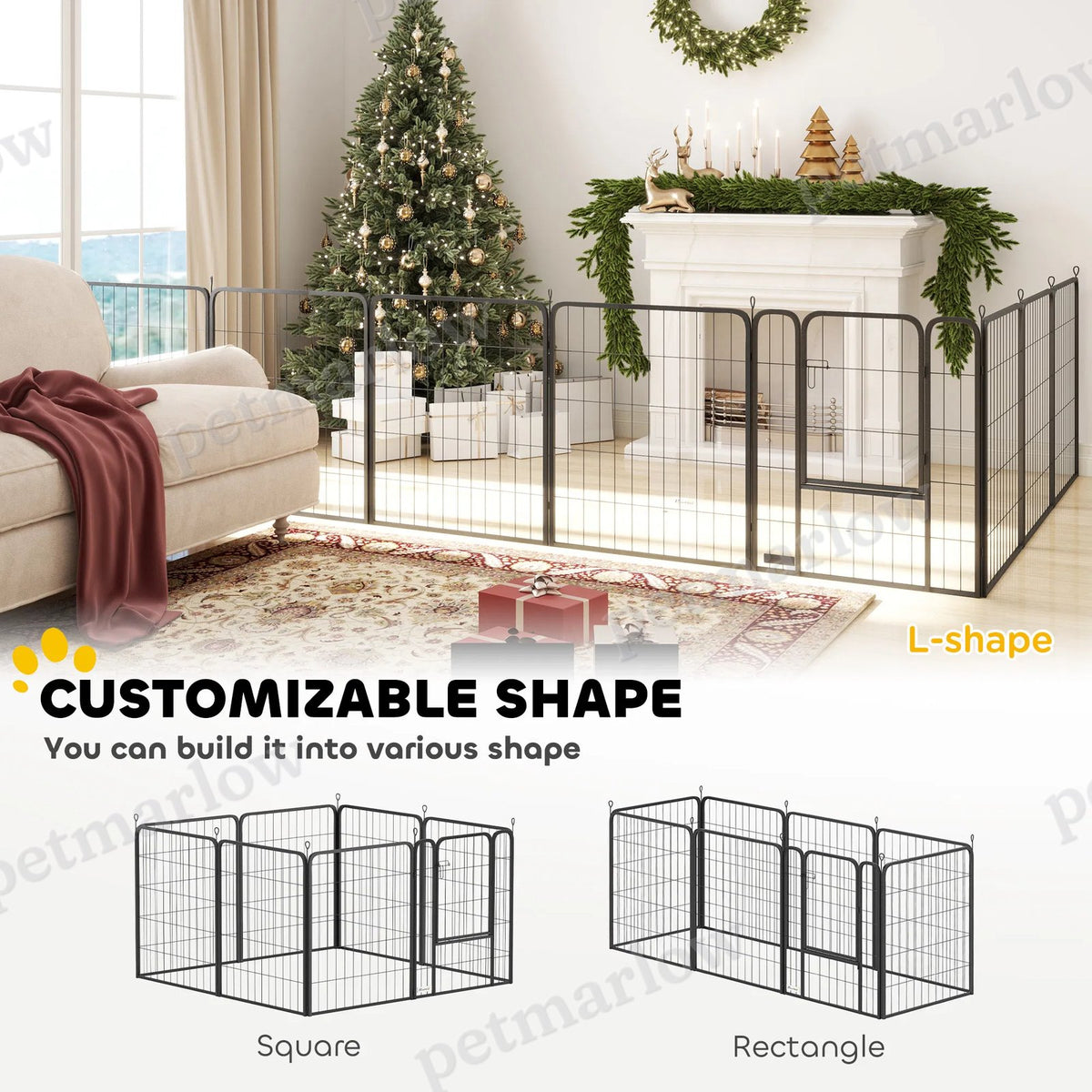 Portable 31.5" Dog Playpen for Indoor and Outdoor Use – view 5