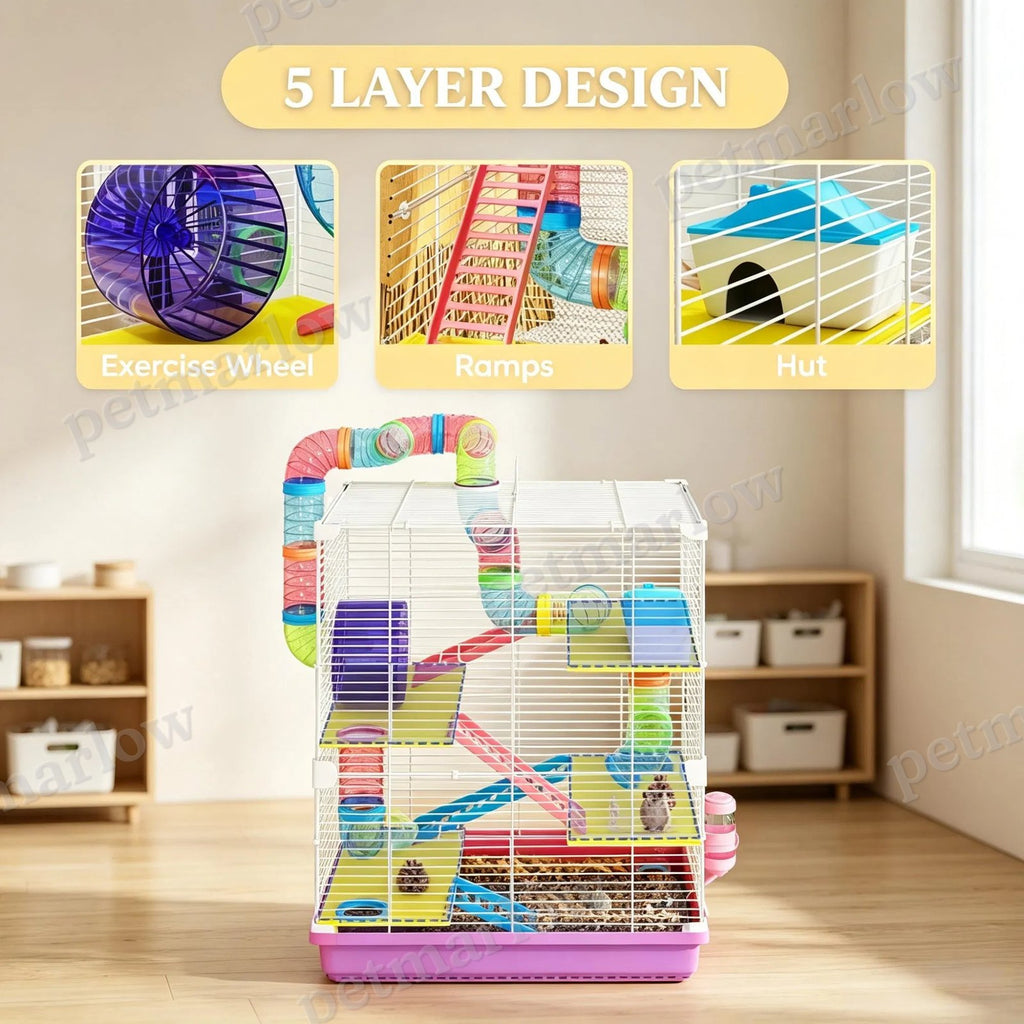 Portable 5-Tier Hamster Cage for Small Animals – view 3
