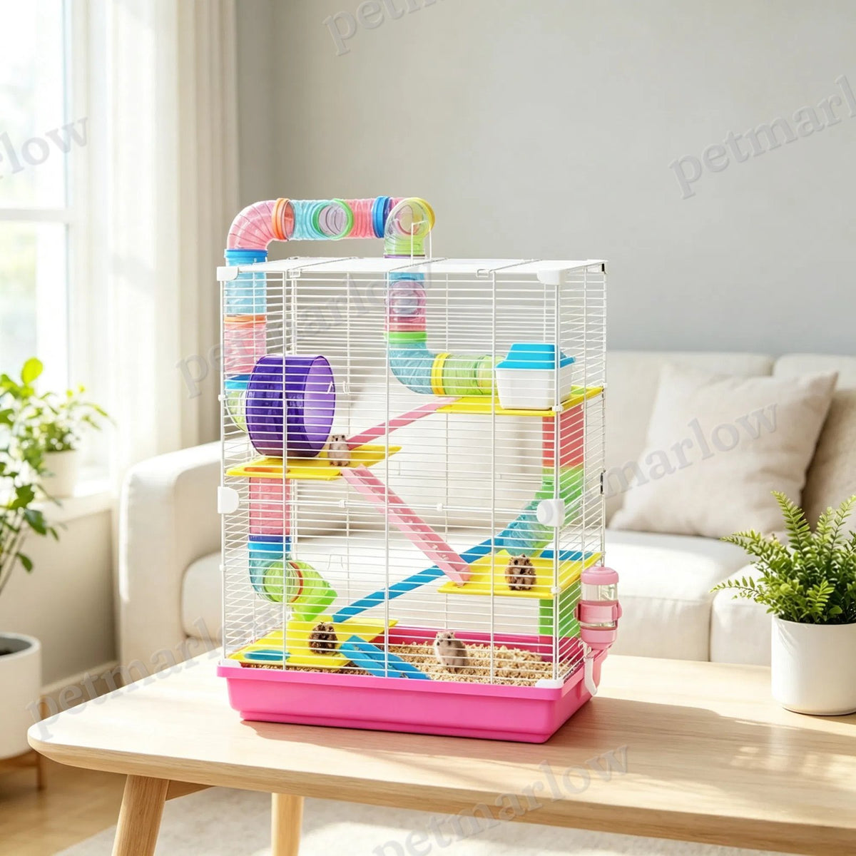 Portable 5-Tier Hamster Cage for Small Animals