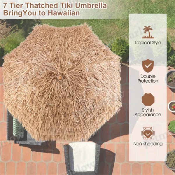 Portable Beach Umbrella with Adjustable Tilt for Shade – view 3