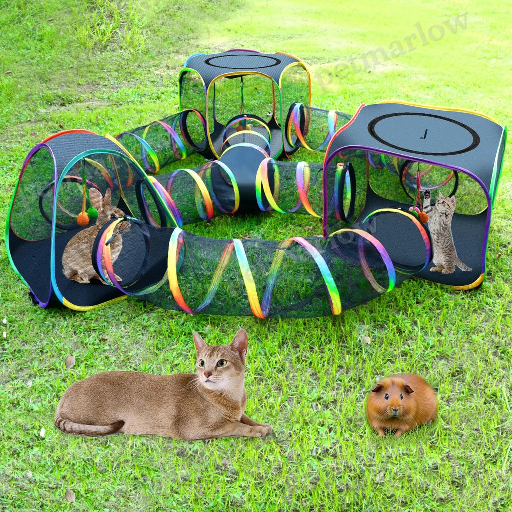 Portable Cat Enclosure - 7-in-1 Outdoor Catio with Tent & Tunnel – view 4