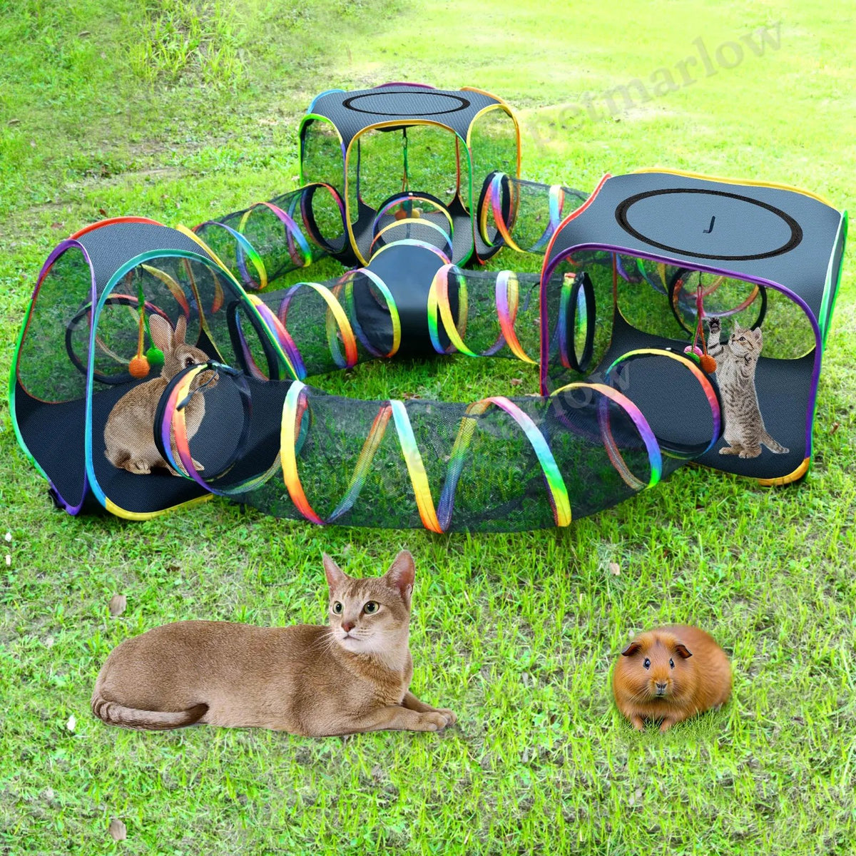 Portable Cat Enclosure - 7-in-1 Outdoor Catio with Tent & Tunnel – view 4