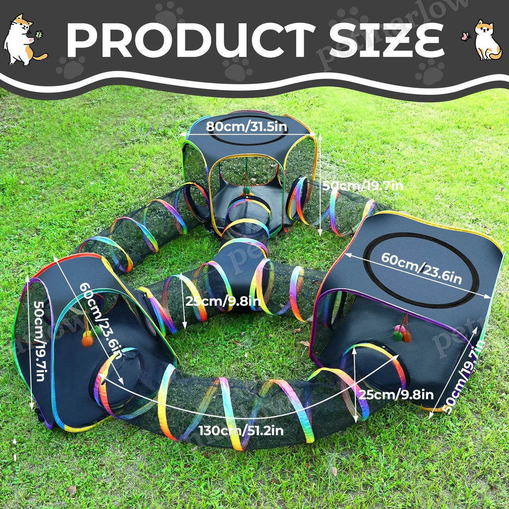 Portable Cat Enclosure - 7-in-1 Outdoor Catio with Tent & Tunnel – view 5