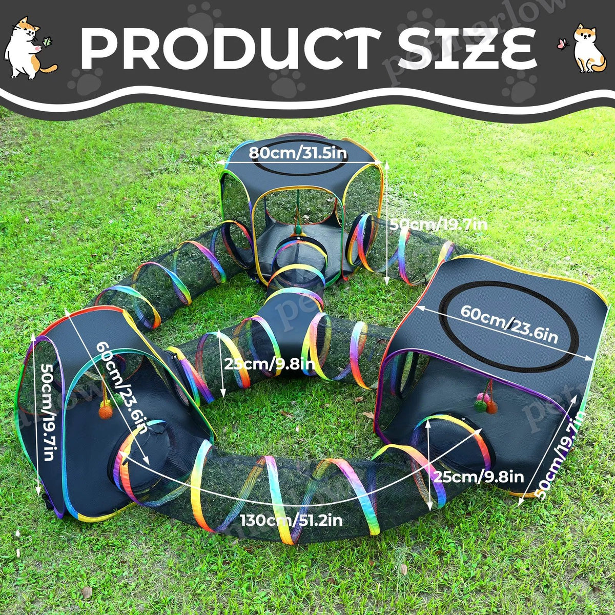 Portable Cat Enclosure - 7-in-1 Outdoor Catio with Tent & Tunnel – view 5