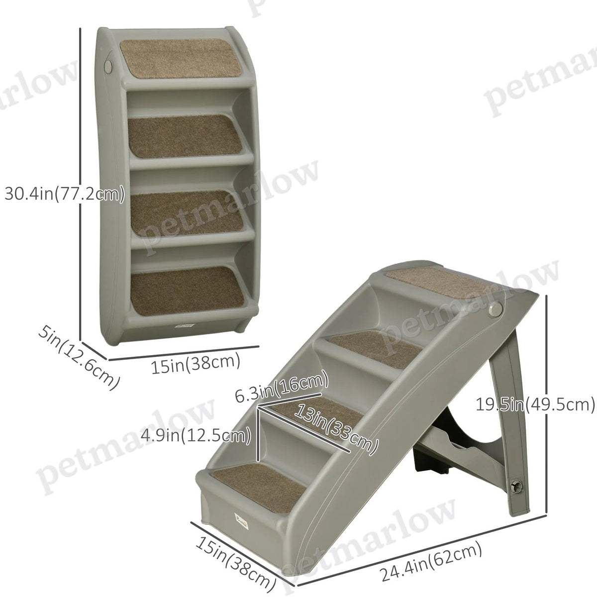 Portable Dog Stairs for Small Pets, Foldable and Non-Slip – view 4