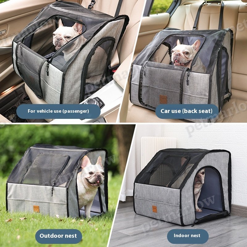 Portable Foldable Car Waterproof Pet Cage – view 5