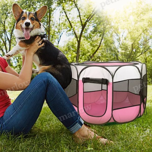 Portable Foldable Pet Playpen Exercise Pen – view 3