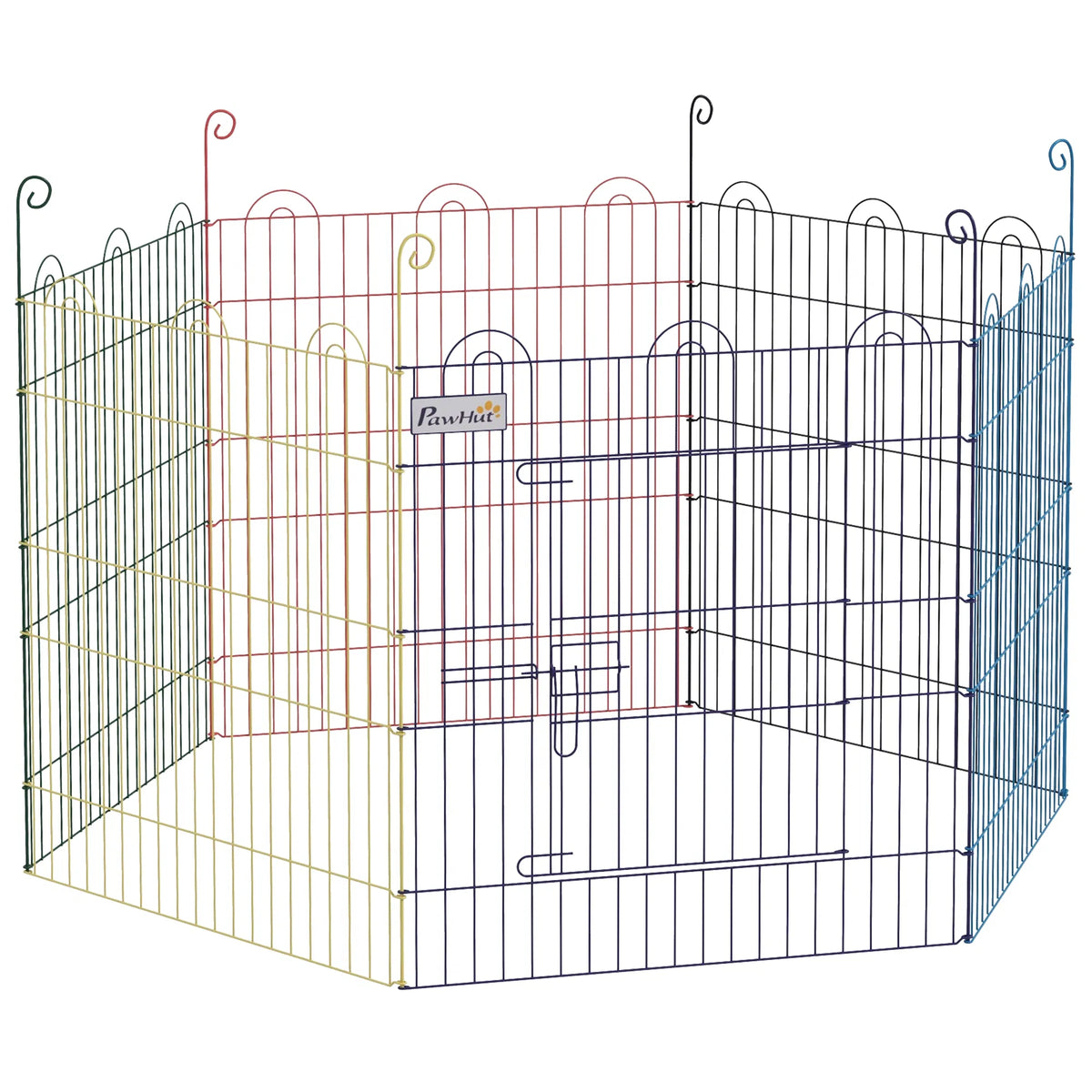 Portable Hexagon Dog Playpen with Step-Through Door