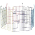Portable Hexagon Dog Playpen with Step-Through Door – Multi Colour