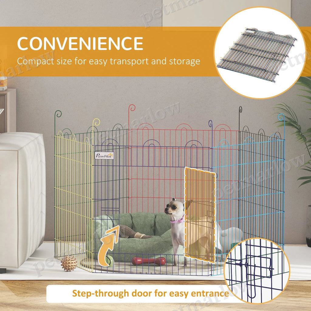 Portable Hexagon Dog Playpen with Step-Through Door – view 4