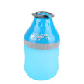 Portable Pet Water Bottle with Built-In Bowl and Carabiner – Blue / 400 ml.
