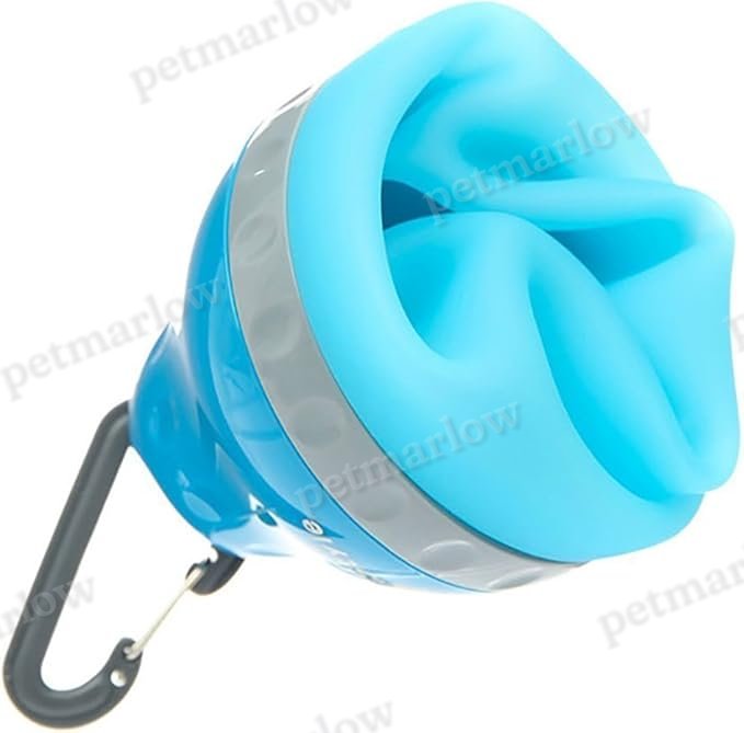 Portable Pet Water Bottle with Built-In Bowl and Carabiner – view 6