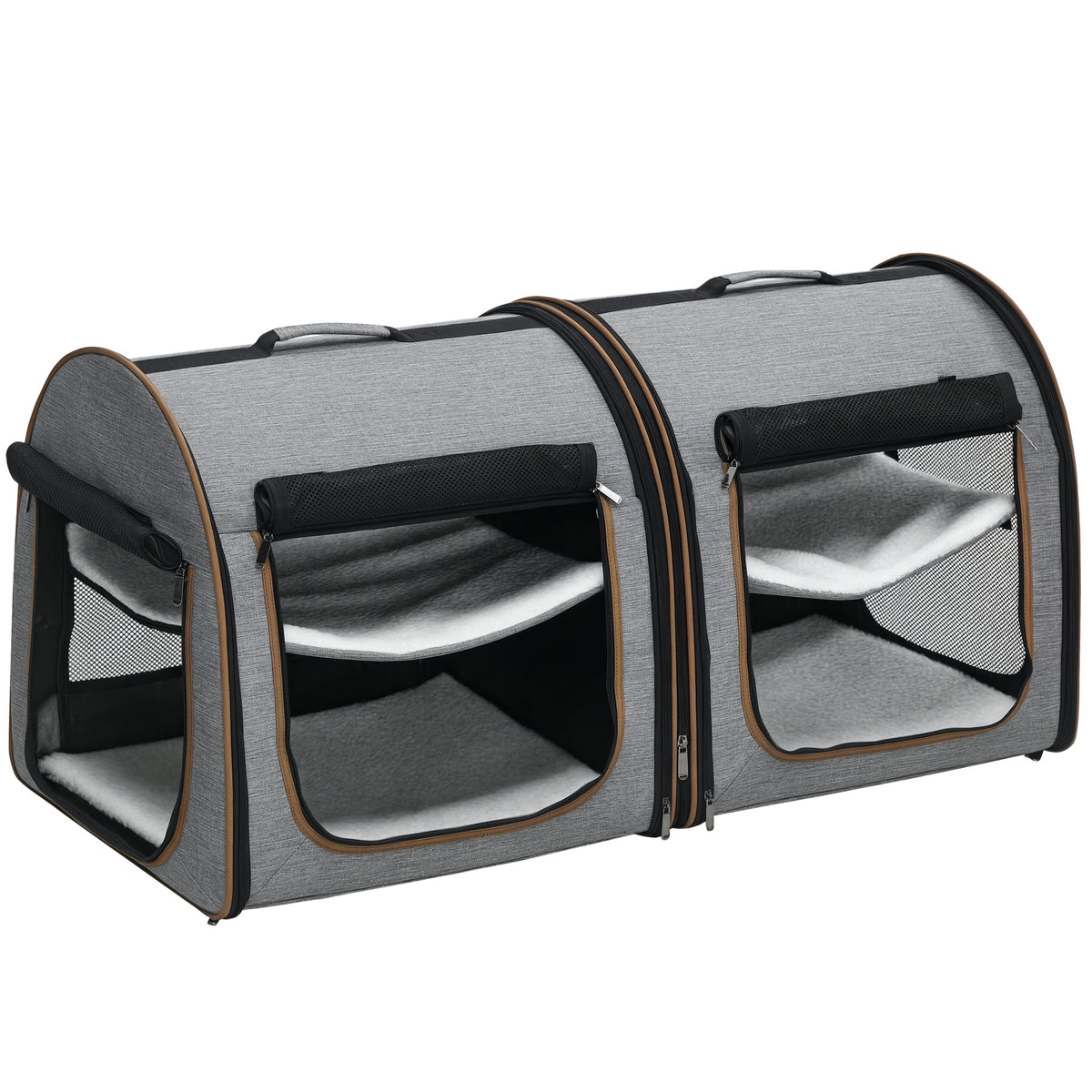 Portable Soft-Sided Cat Carrier for Travel with Divider