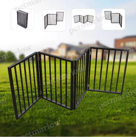 Portable Wooden Pet Gate Fence – view 3