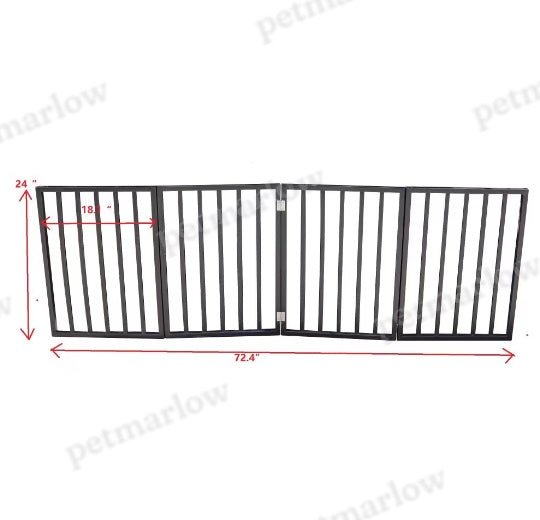Portable Wooden Pet Gate Fence – view 4