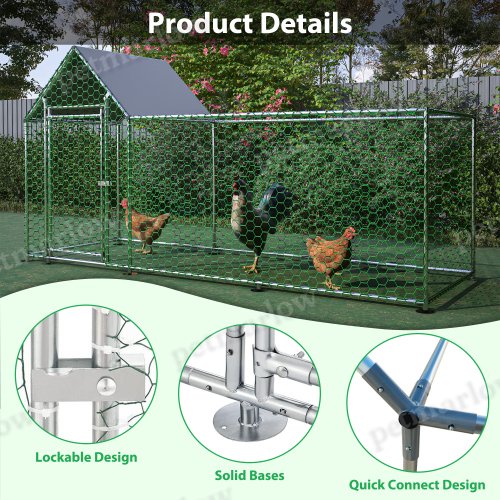 Poultry Habitat Cage with Lid for Chicken Coop – view 2