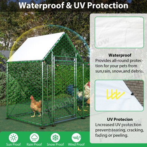 Poultry Habitat Cage with Lid for Chicken Coop – view 5