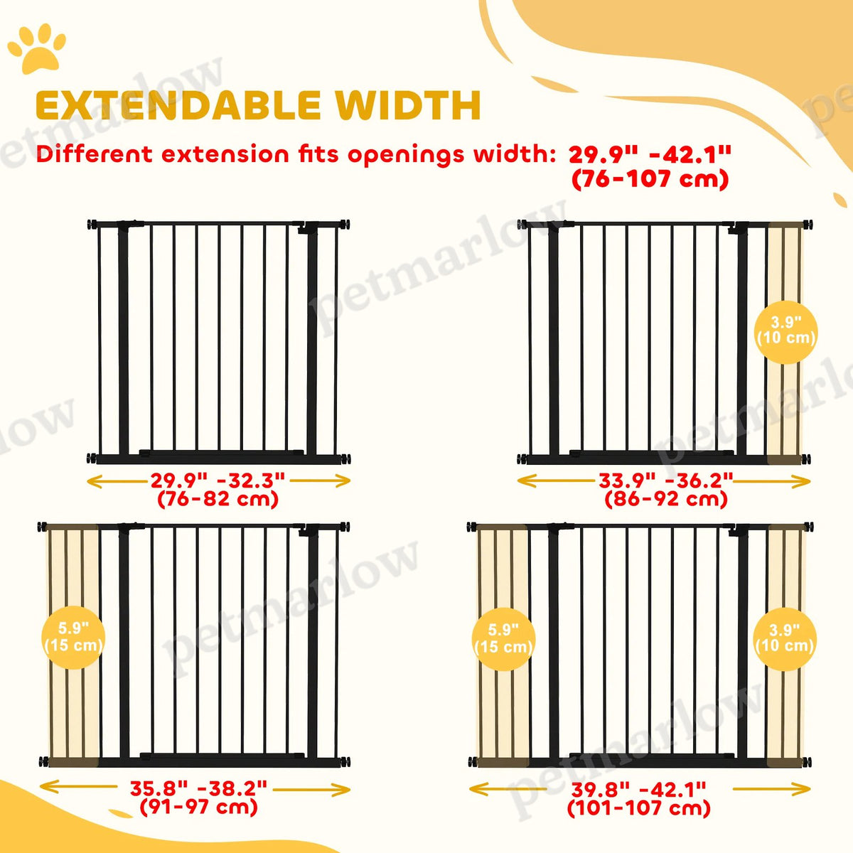 Pressure Fit Dog Gate Pet Barrier – view 4