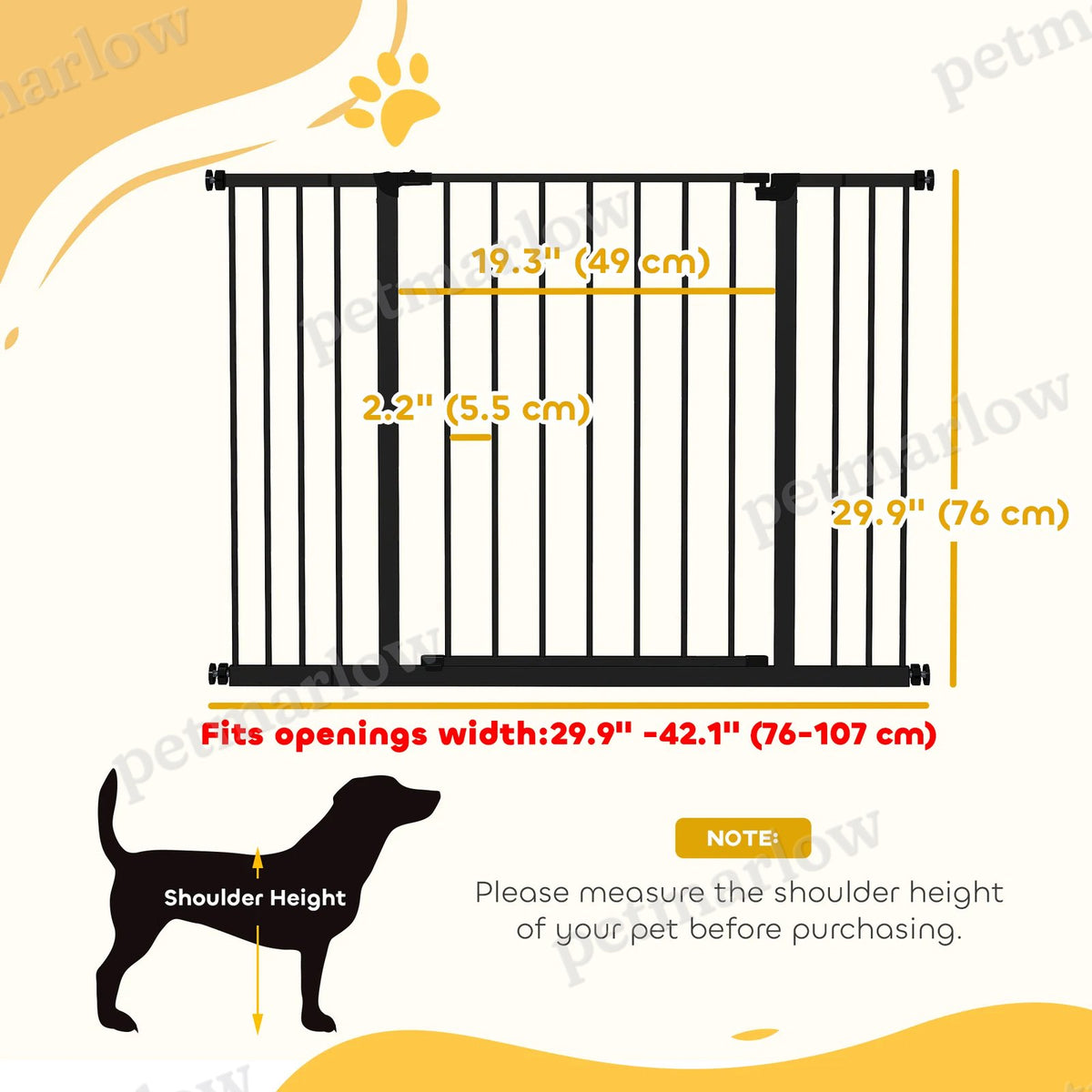 Pressure Fit Dog Gate Pet Barrier – view 6