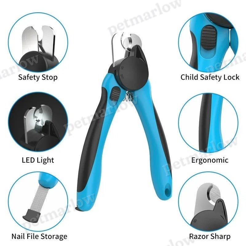 Professional Pet Nail Trimmer With Led LED Cat Nail Clippers Dog Claw Trimmers Tool – view 2