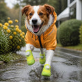 Protective Dog Shoes with Adjustable Straps for Comfortable Outdoor Walks – Green / Size 2 (3.5cm long, 3.2cm wide) 2 pieces