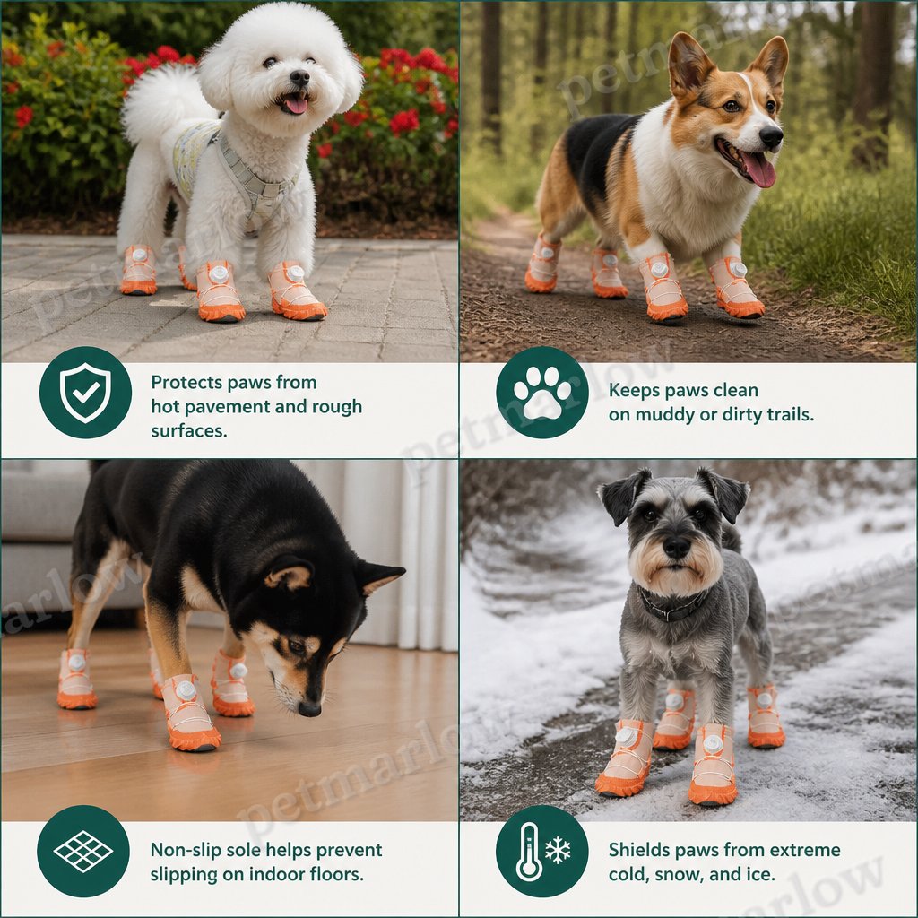 Protective Dog Shoes with Adjustable Straps for Comfortable Outdoor Walks – view 6