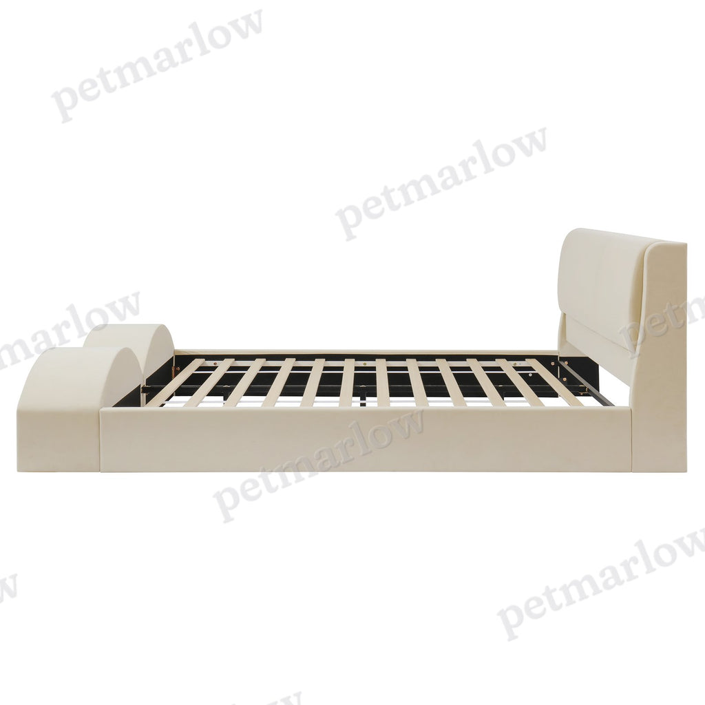 Queen Size Bed Frame with Cat Caves – view 3