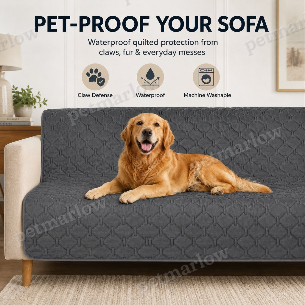 Quilted Waterproof Anti-Scratch Pet Sofa Protector – view 5