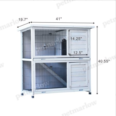 Rabbit Hutch Outdoor With Removable Trays for Small Animals – view 6