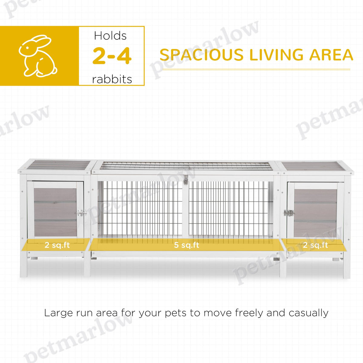 Rabbit Hutch with Pull-Out Tray for Indoor Use – view 4