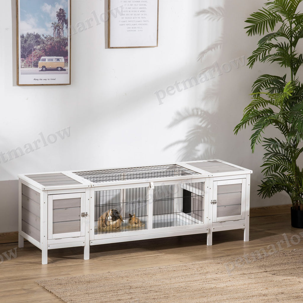 Rabbit Hutch with Pull-Out Tray for Indoor Use – view 6