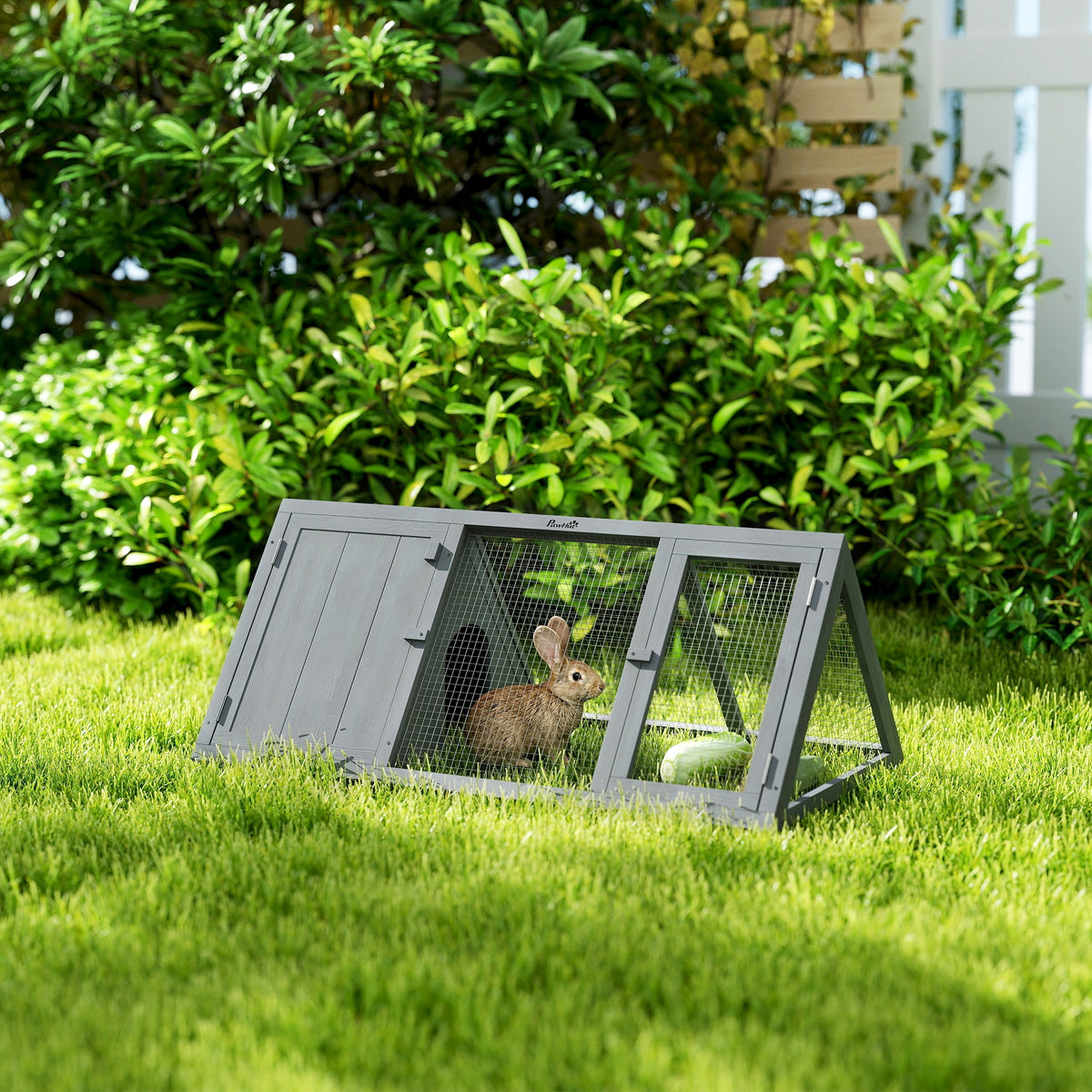 Rabbit Hutch with Run for Outdoor Living