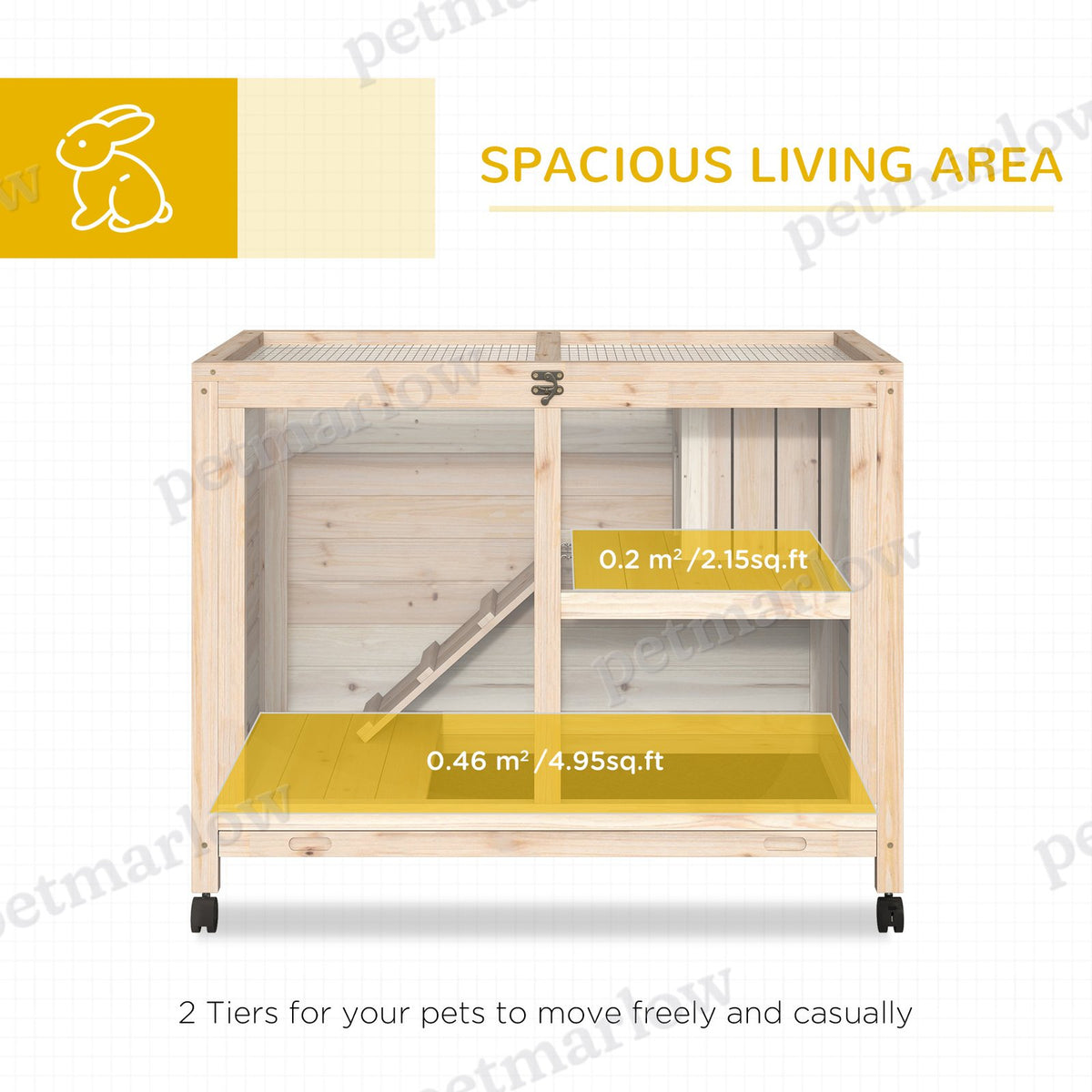 Rabbit Hutch with Wheels for Easy Mobility – view 6