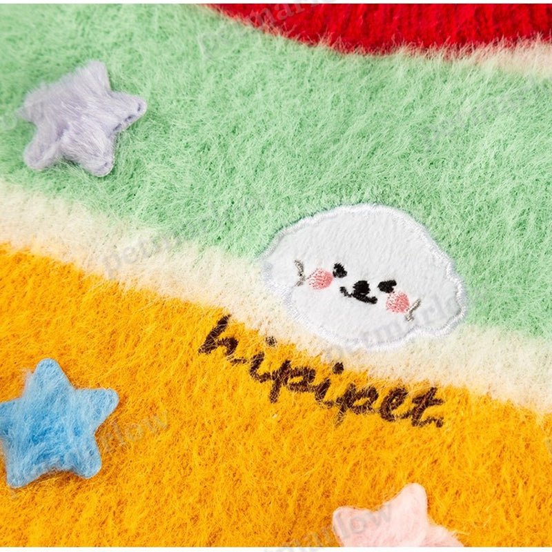 Rainbow Striped Pet Sweater – view 6