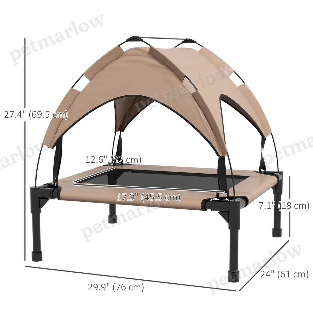 Raised Dog Bed with Canopy for Outdoor Comfort – view 6