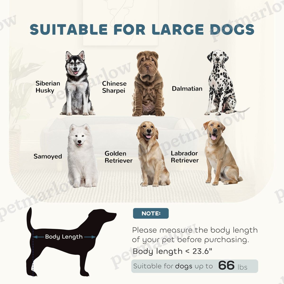 Raised Dog Couch with Comfortable Cushion – view 3